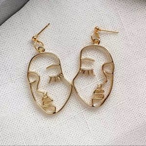 NEW IN! hollow out face stud earrings (buy 1 get two free!!!)